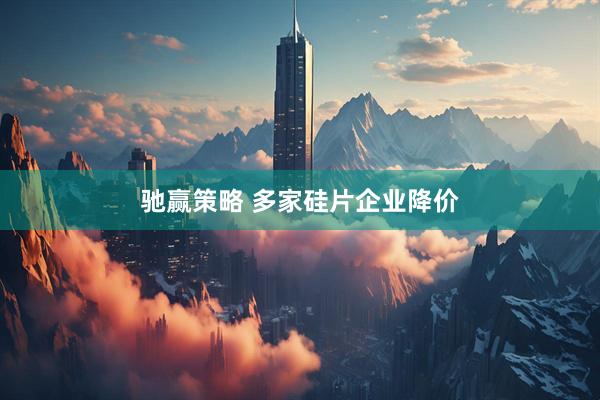 驰赢策略 多家硅片企业降价