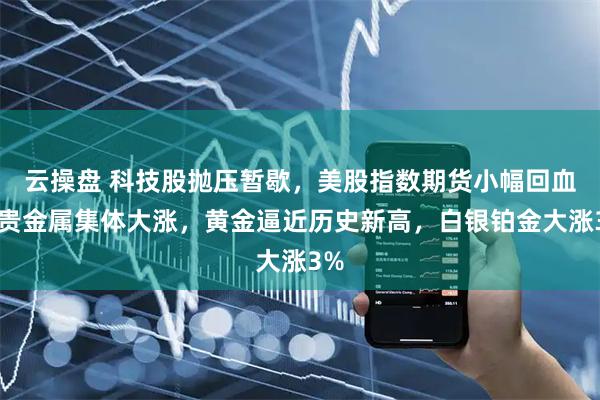 云操盘 科技股抛压暂歇，美股指数期货小幅回血，贵金属集体大涨，黄金逼近历史新高，白银铂金大涨3%